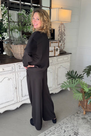 Happy Place Pant Set Black