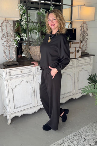 Happy Place Pant Set Black