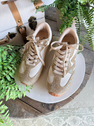 Express Sneakers Gold Shoes La Sheela