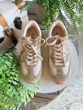 Express Sneakers Gold Shoes La Sheela