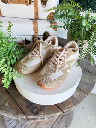 Express Sneakers Gold Shoes La Sheela