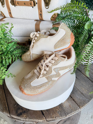 Express Sneakers Gold Shoes La Sheela