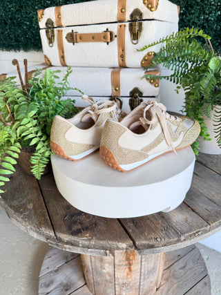 Express Sneakers Gold Shoes La Sheela