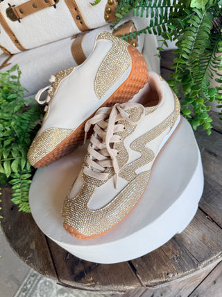 Express Sneakers Gold Shoes La Sheela