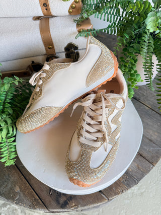 Express Sneakers Gold Shoes La Sheela