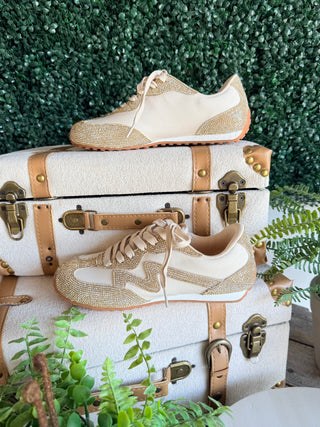 Express Sneakers Gold Shoes La Sheela