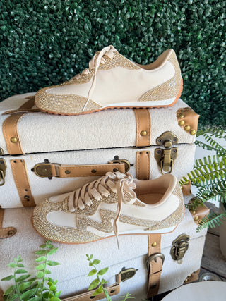 Express Sneakers Gold Shoes La Sheela
