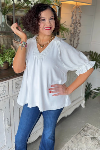 Freeport Top Off White by Umgee Shirts & Tops Umgee