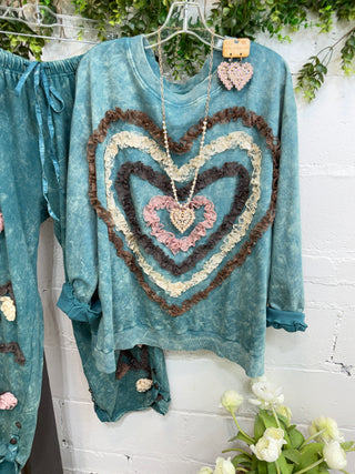 Absolutely Top Aqua Sweatshirt A Rare Bird