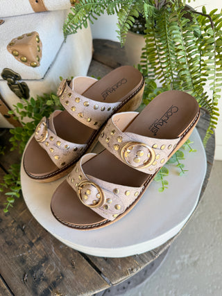 Told You So Sandals Cream Crackle by Corkys Sandal Corky's Footwear