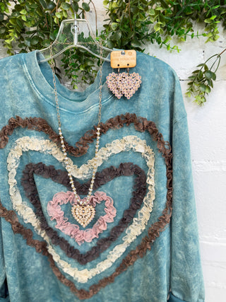 Absolutely Top Aqua Sweatshirt A Rare Bird