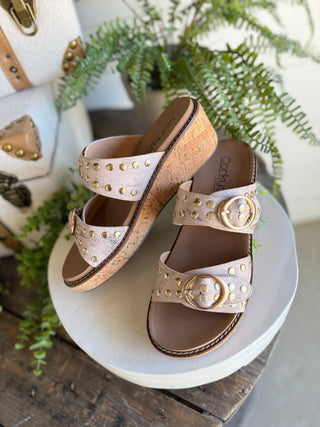 Told You So Sandals Cream Crackle by Corkys Sandal Corky's Footwear