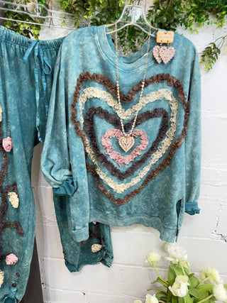 Absolutely Top Aqua Sweatshirt A Rare Bird