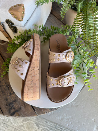 Told You So Sandals Cream Crackle by Corkys Sandal Corky's Footwear