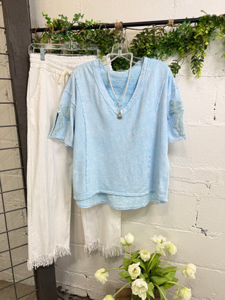 Amy Top Baby Blue Shirts & Tops J Her