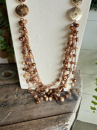 Phoebe Necklace Bronze Necklaces Carol's Boutique