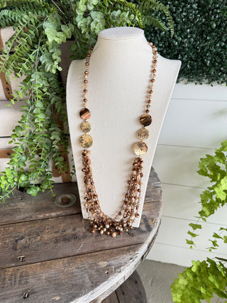 Phoebe Necklace Bronze Necklaces Carol's Boutique