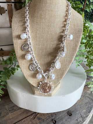 Minerva Necklace Silver Necklaces All That Glitterz