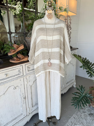 Alma Linen Top Mocha Shirts & Tops Pol Clothing