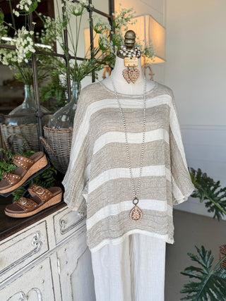 Alma Linen Top Mocha Shirts & Tops Pol Clothing