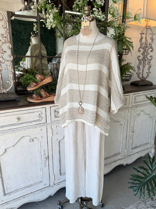 Alma Linen Top Mocha Shirts & Tops Pol Clothing