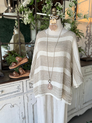 Alma Linen Top Mocha Shirts & Tops Pol Clothing