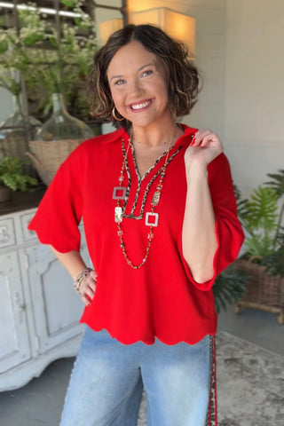 Baton Rouge Top Red by Jodifl Shirts & Tops Jodifl