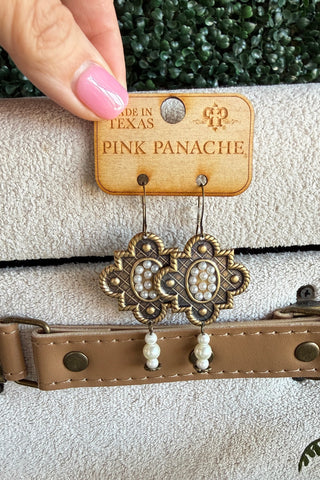 Remington Earrings White by Pink Panache