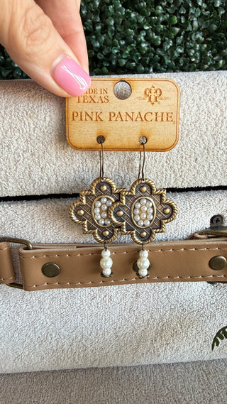 Remington Earrings White by Pink Panache