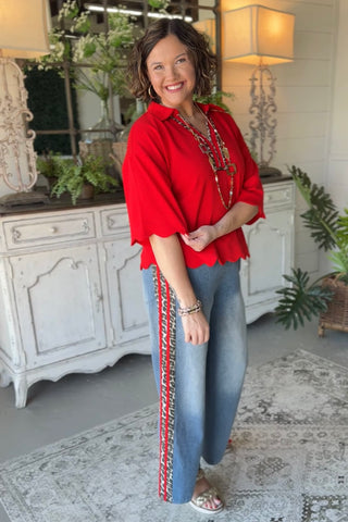 Baton Rouge Top Red by Jodifl Shirts & Tops Jodifl