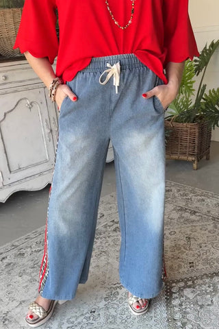 Sideview Jeans Light Denim/Red jeans Jodifl