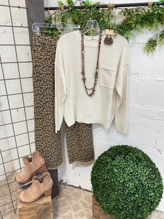 Whiskers Jeans Mocha Leopard Pants Very J