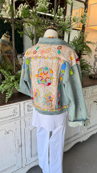 Color Burst Jacket Denim by POL Clothing