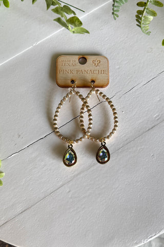Danette Earrings Gold By Pink Panache