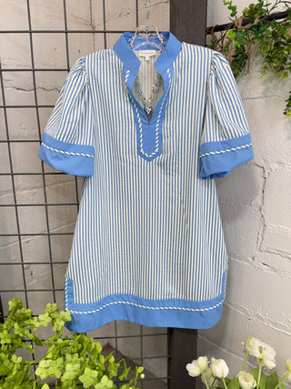 Glenda Dress Blue by Entro Dresses Entro