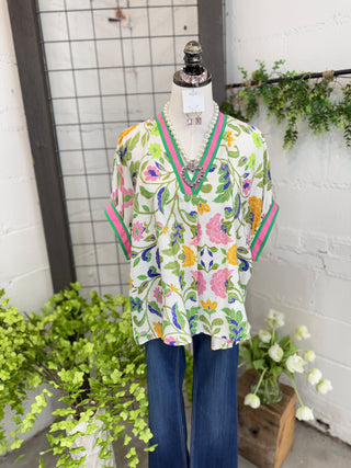 Connelly Top Green Multi by Entro Shirts & Tops Entro