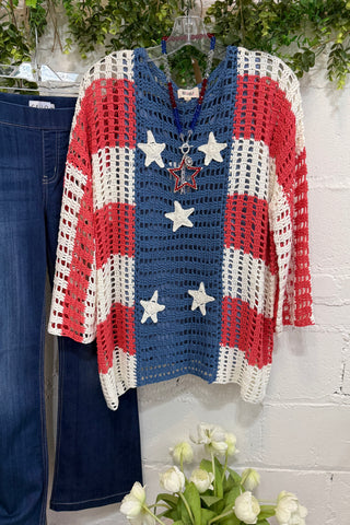 Red White and Beautiful Sweater
