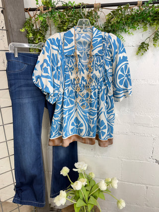 Pippa Top Blue by Jodifl Shirts & Tops jod