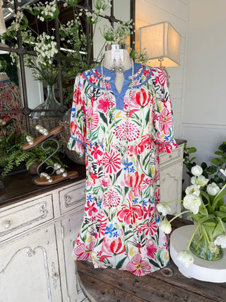 Southside Dress Cream Mix by Umgee Dresses Umgee