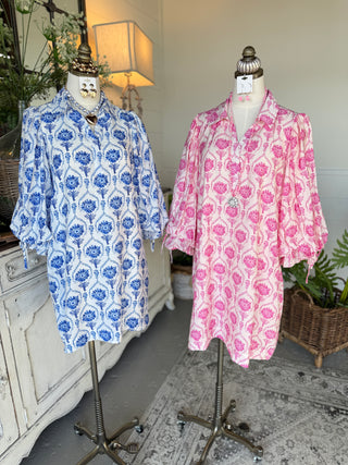 Bellamy Dress White/Pink by Entro Dresses Entro