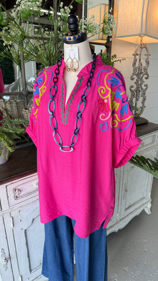 Summer Days Top Fuchsia Shirts & Tops Umgee