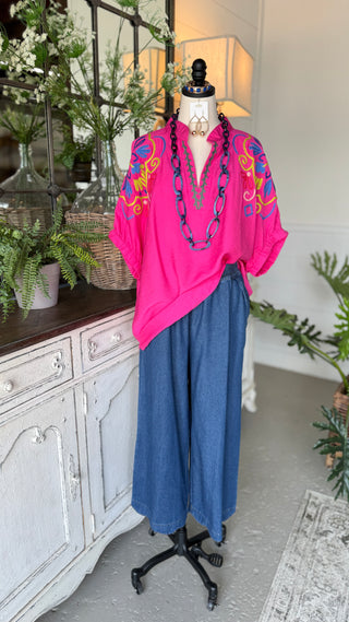 Summer Days Top Fuchsia Shirts & Tops Umgee