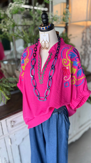 Summer Days Top Fuchsia Shirts & Tops Umgee
