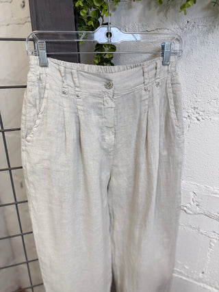 Kensley Linen Pants Natural Pants Miss Coco