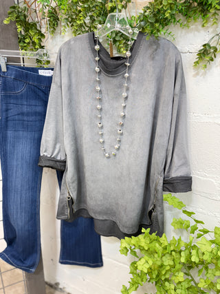 Feel Good Grey Shirts & Tops Fattura