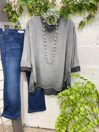 Feel Good Grey Shirts & Tops Fattura