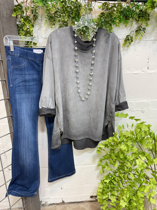 Feel Good Grey Shirts & Tops Fattura