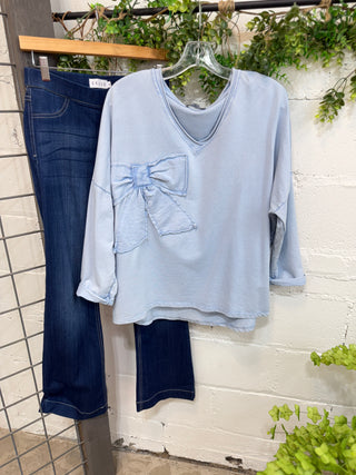 Charity Baby Blue Shirts & Tops MuMu