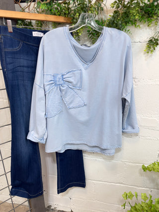 Charity Baby Blue Shirts & Tops MuMu