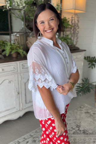 Damsel Top White Shirts & Tops Yelete